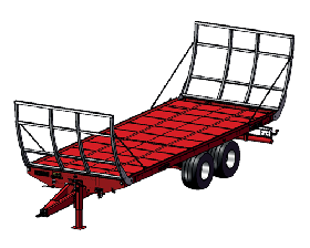 Farming trailer T955  load capacity 7,2t